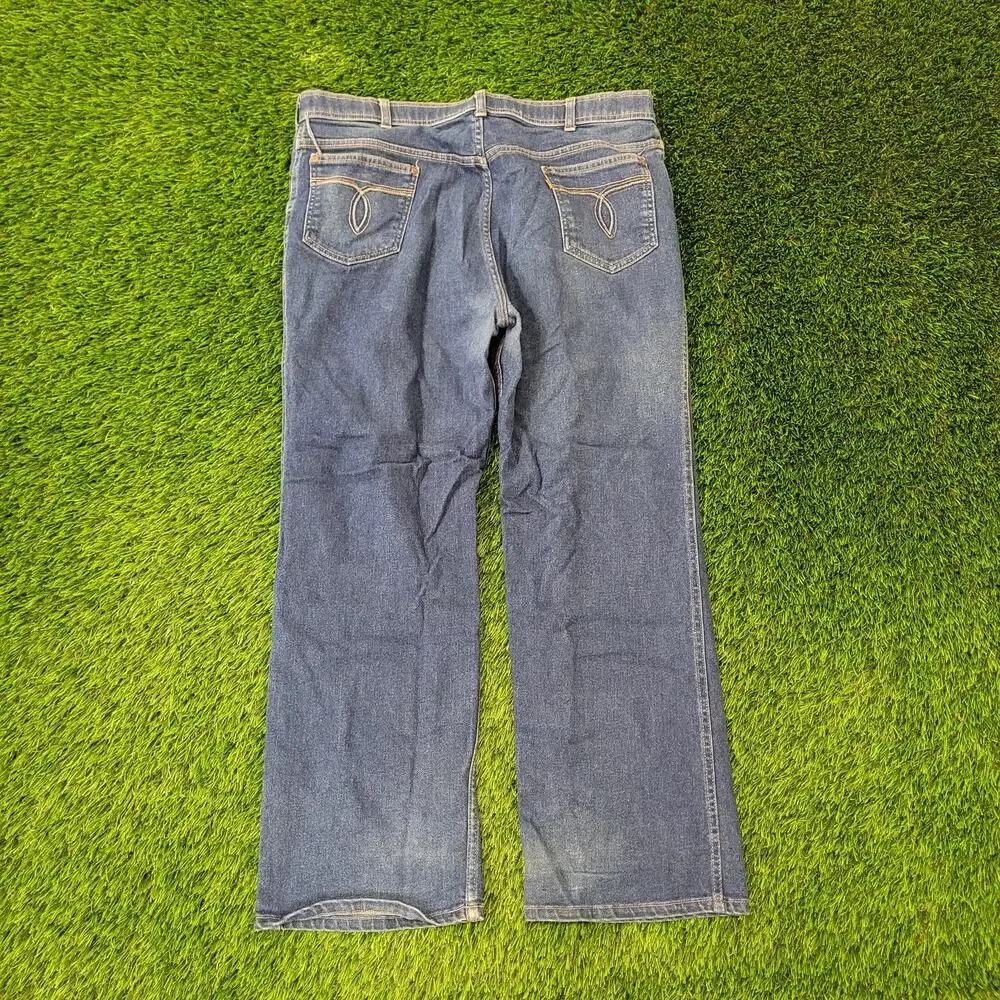 Vintage LEVIS With-A-Skosh Jeans 38x30 Dark-Wash Whiskered